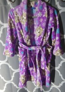 Disney purple Frozen Elsa girl's robe, size 7/8